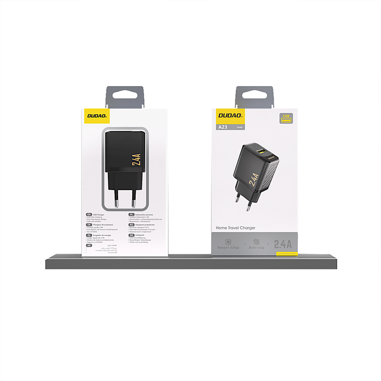 Ładowarka sieciowa 2.4A USB-A - czarna (3)