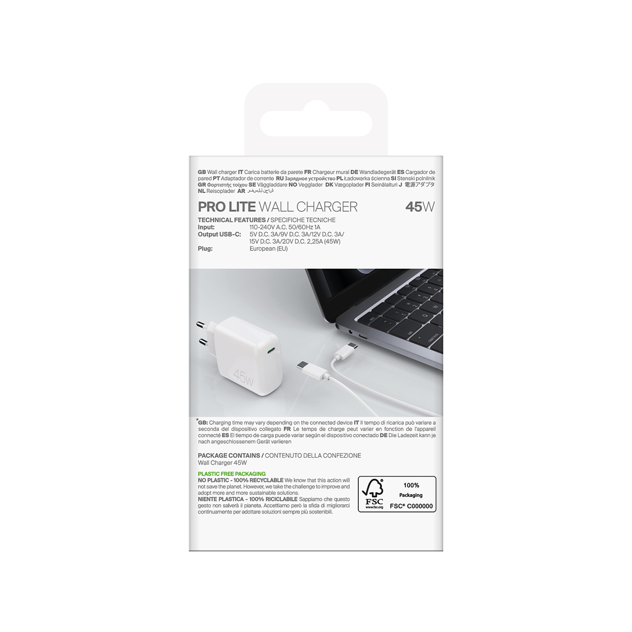 Ładowarka sieciowa kompaktowa USB-C 45W - biała (3)
