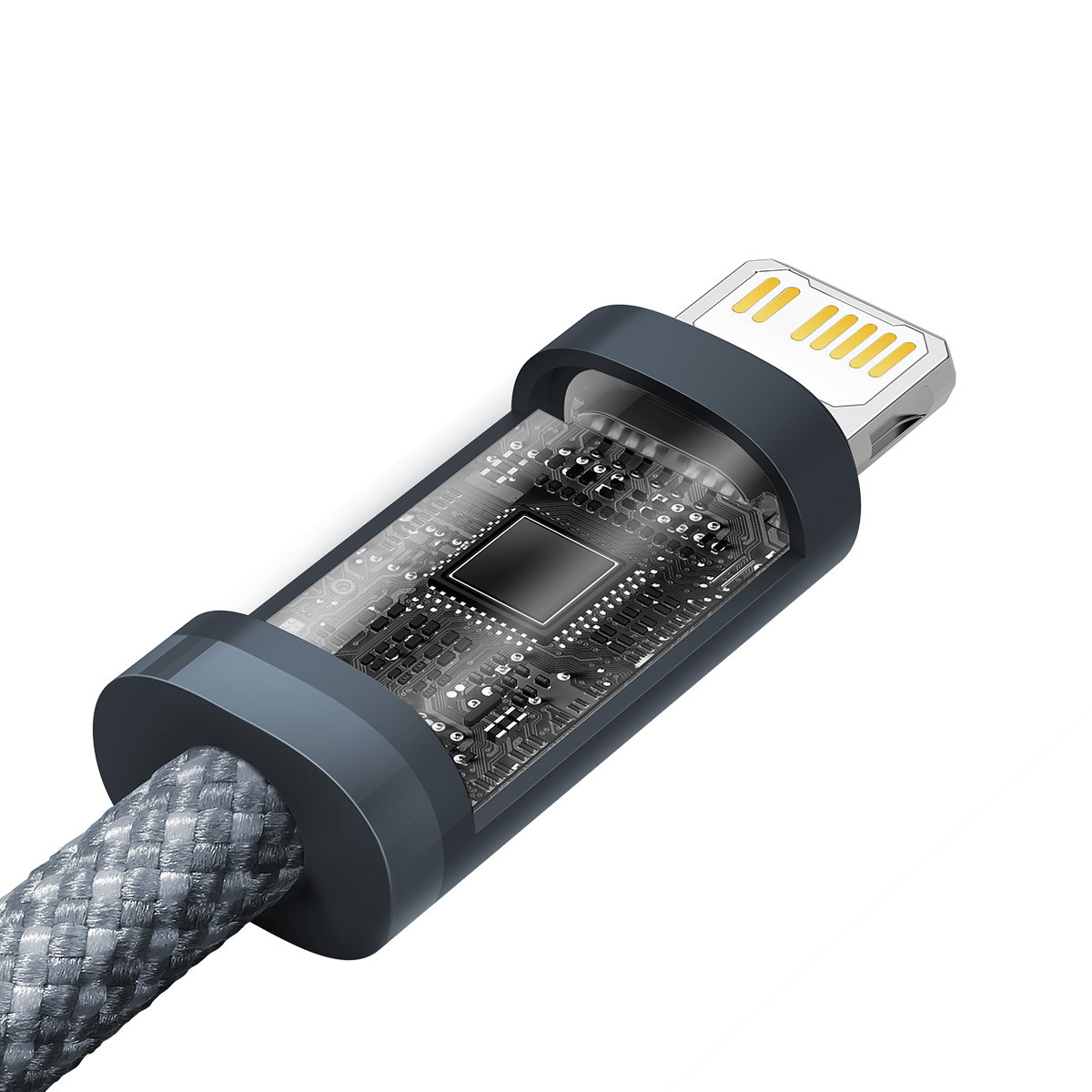 Kabel przewód do iPhone USB-C - Lightning Power Delivery 20W 2m - szary (8)