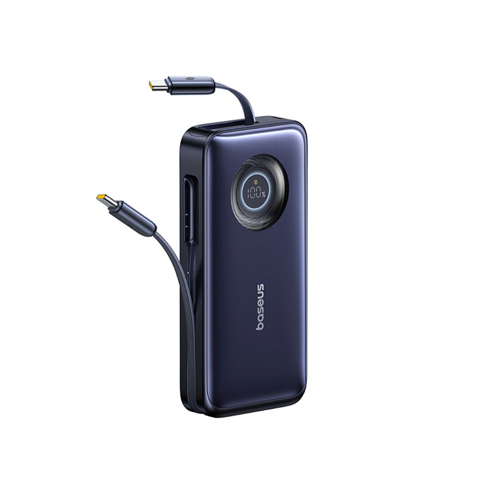 Powerbank 20000mAh 100W ze zwijanym kablami USB-C - czarny (6)