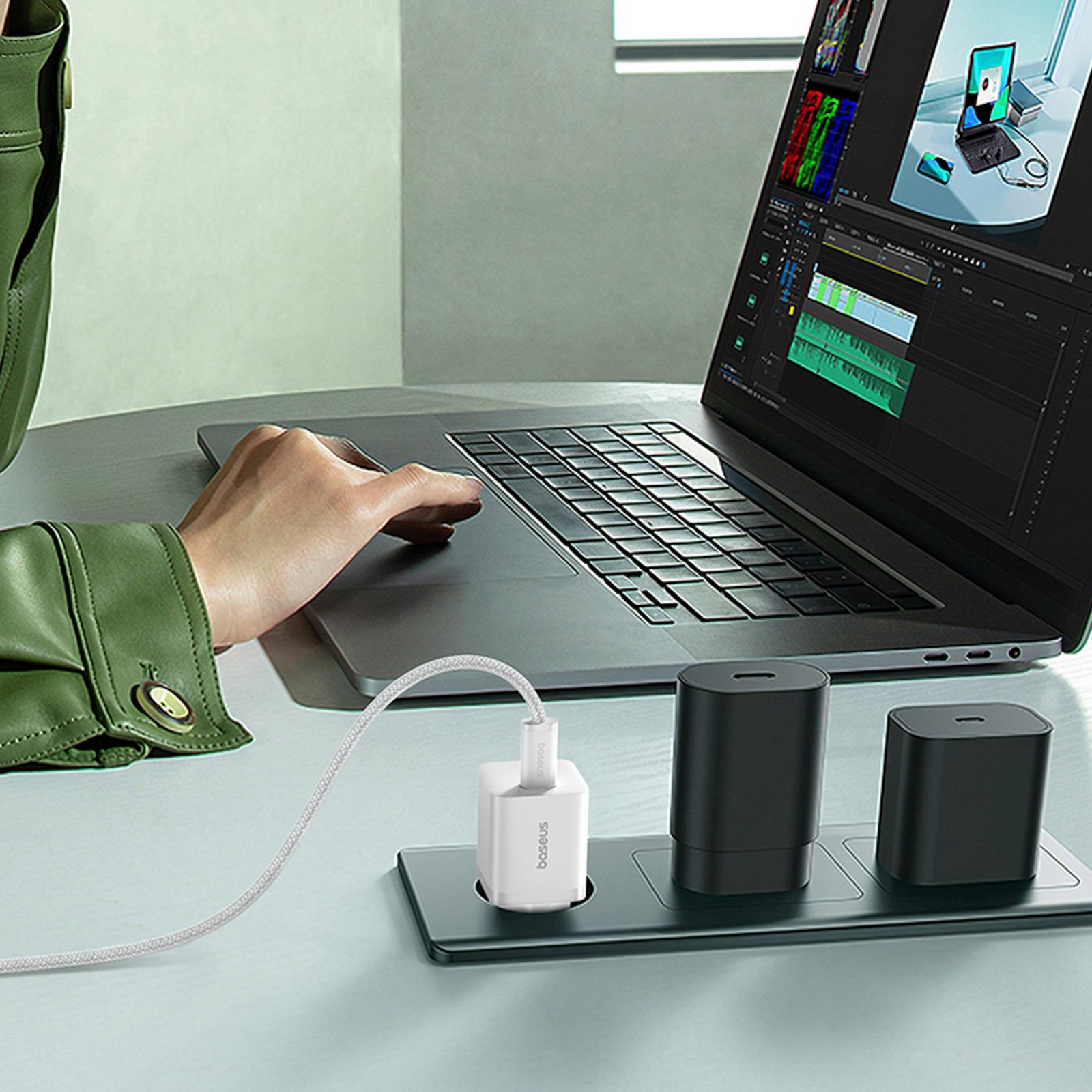 Ładowarka sieciowa USB- C GaN5 25W - biała (10)