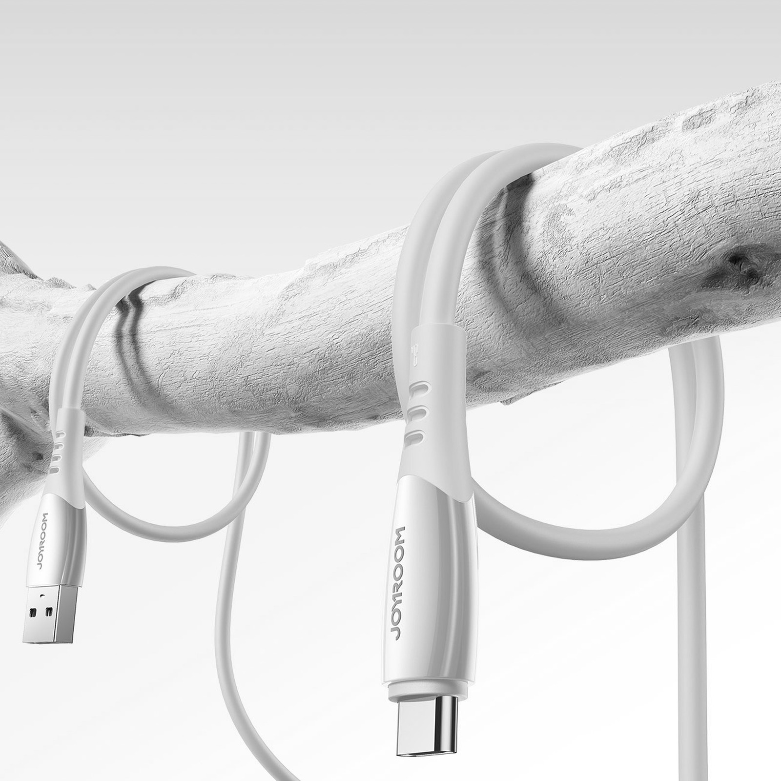 Kabel przewód USB-A - USB-C Vibrant Series 3A 1.2m - biały (7)