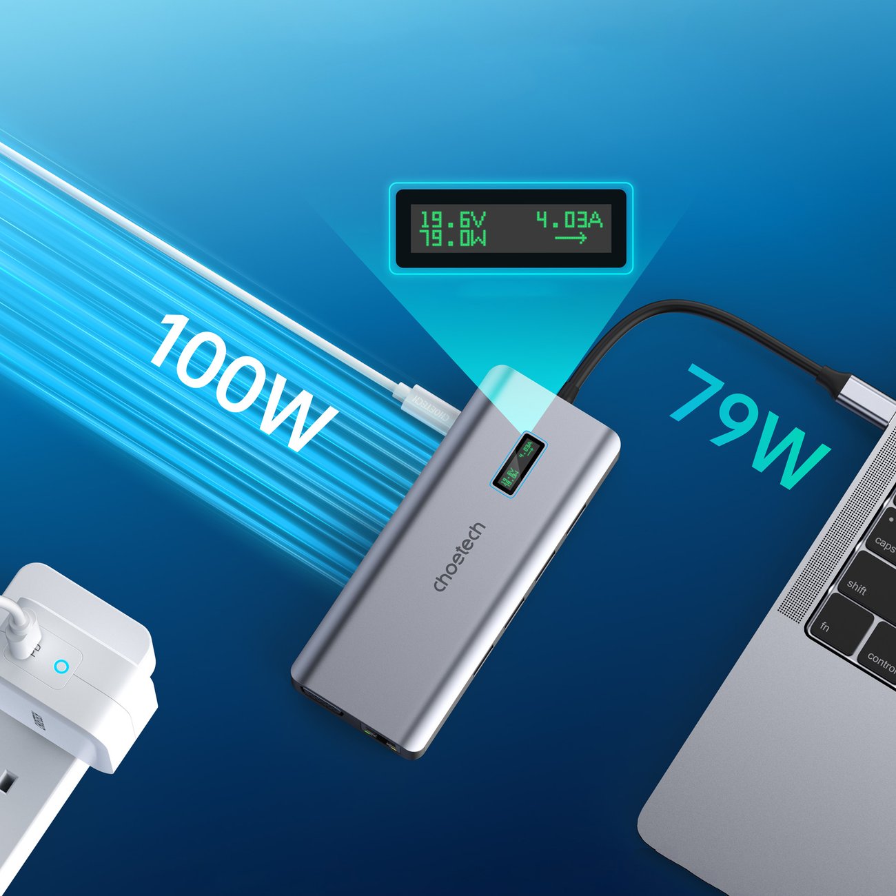 Adapter HUB wielofunkcyjny z wyświetlaczem USB-C USB-A VGA AUX SD TF 12w1 szary (5)
