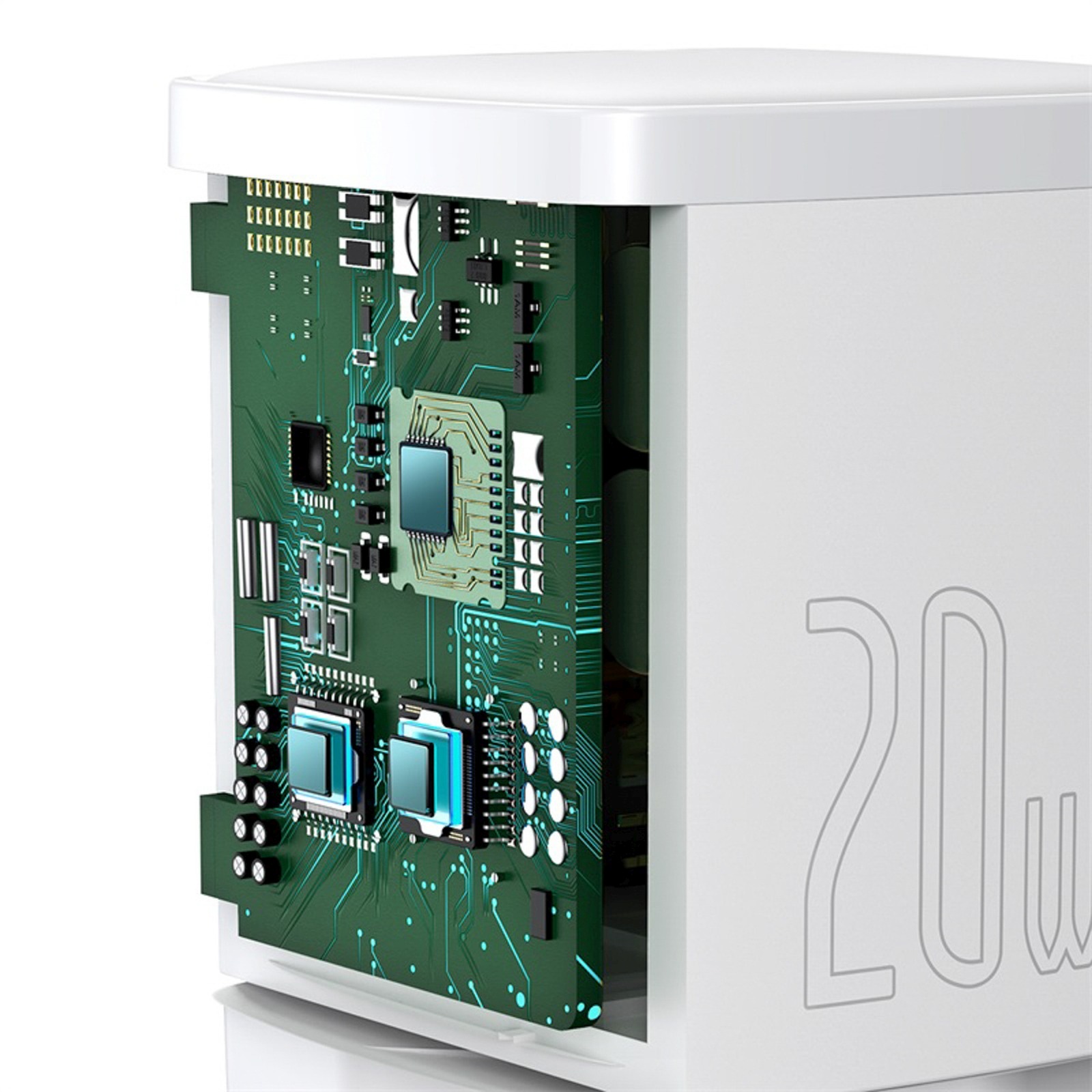 Ładowarka sieciowa USB-C PD Cube 20W - biała (7)