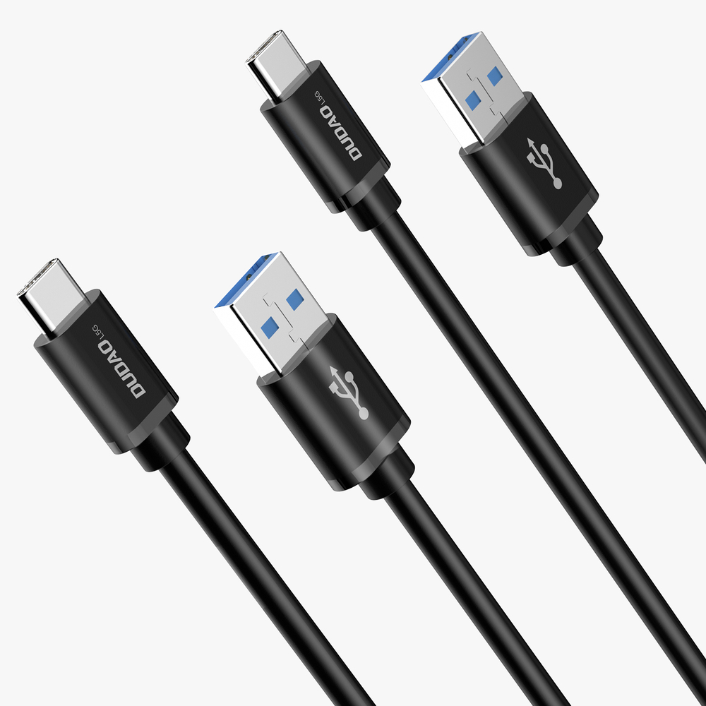 Kabel przewód USB - USB Typ C Super Fast Charge 1 m czarny (3)