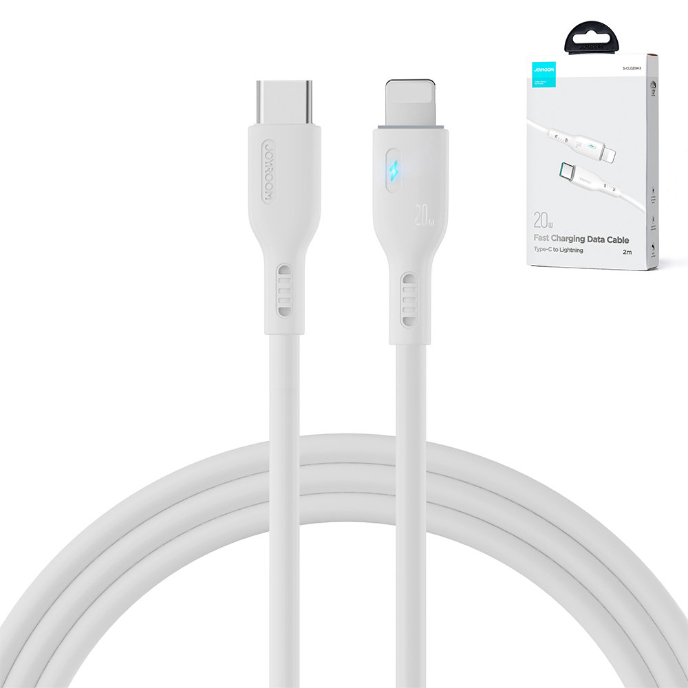 Kabel do iPhone ze wskaźnikiem LED USB-C - Lightning 20W 2m biały (9)