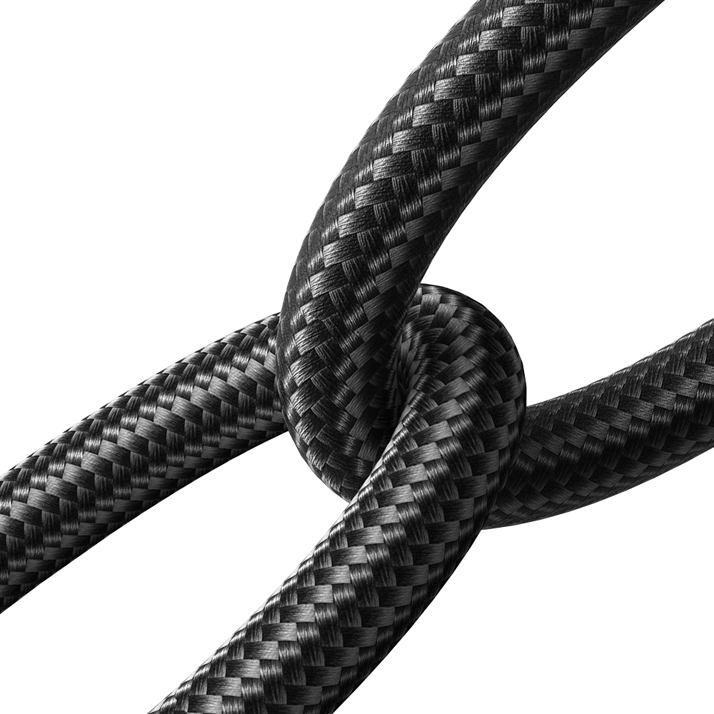 Kabel przewód do iPhone USB - Lightning 2.4A Surpass Series 1.2 m czarny (6)