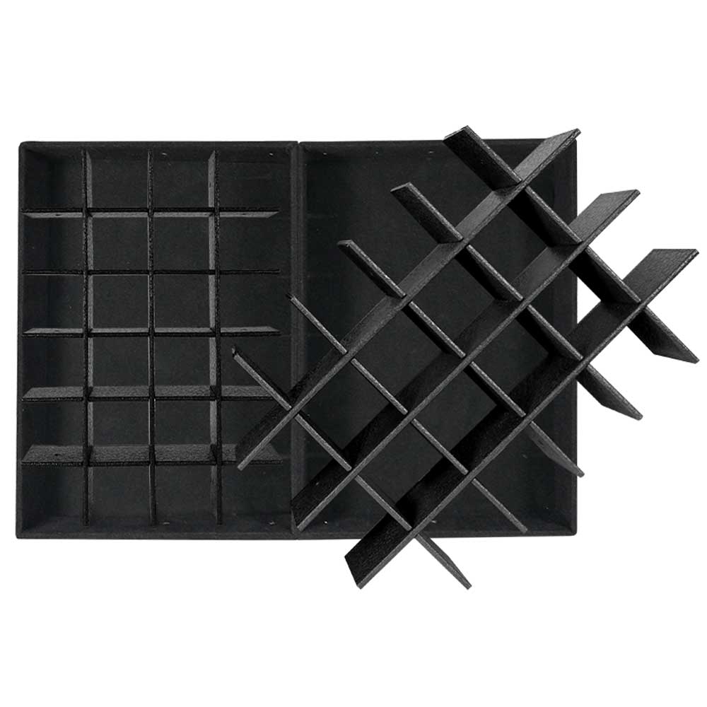 Kuferek kosmetyczny 2 poziomy super black (3)