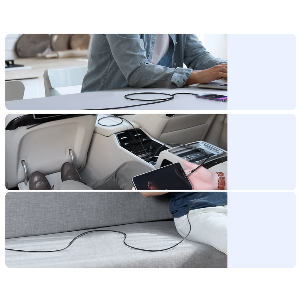 Kabel przewód do iPhone Star-Light Series USB-C - Lightning 30W 1.2m czarny (9)
