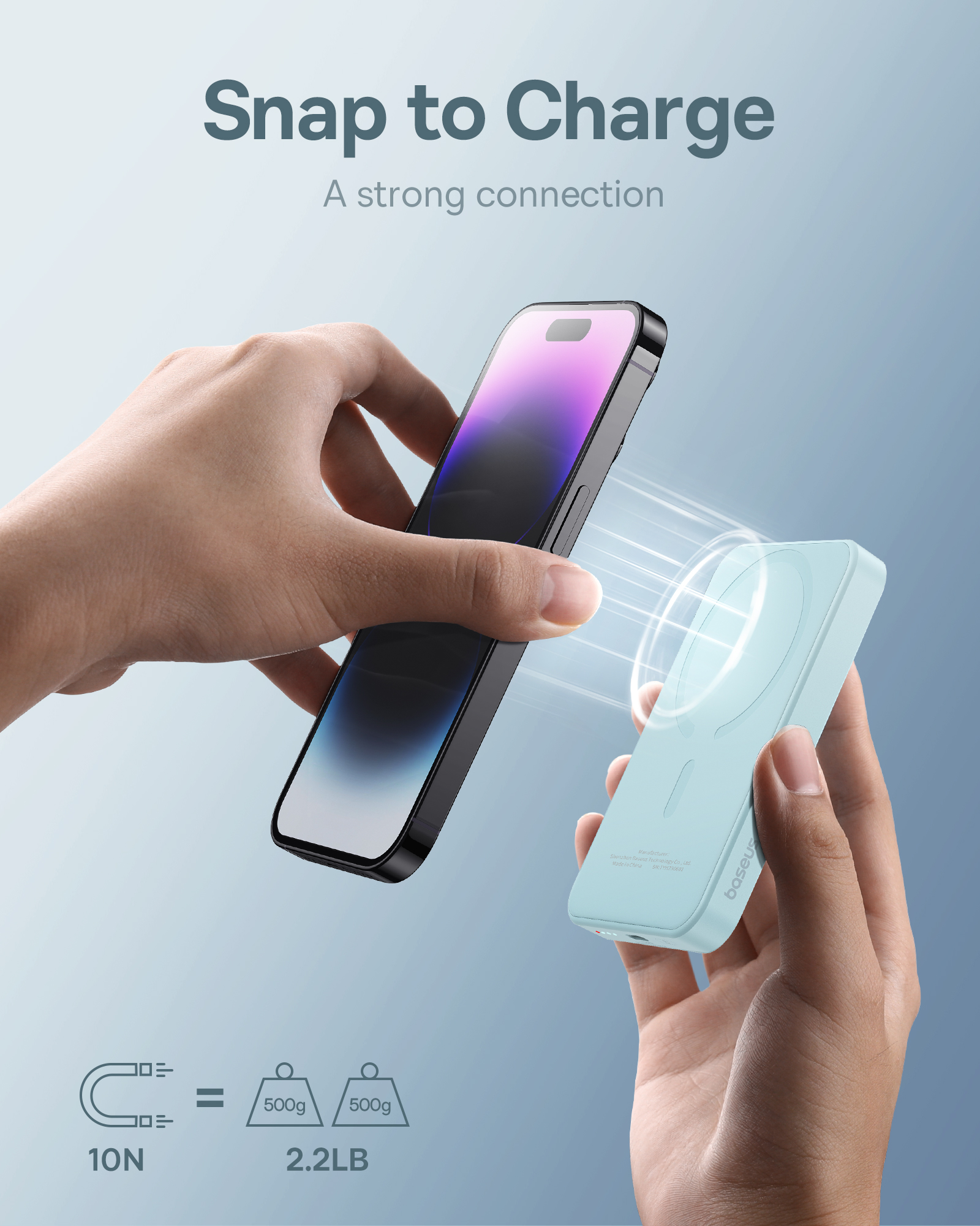 Mini powerbank 5000mAh 20W + kabel USB-C 20V / 3A niebieski (6)