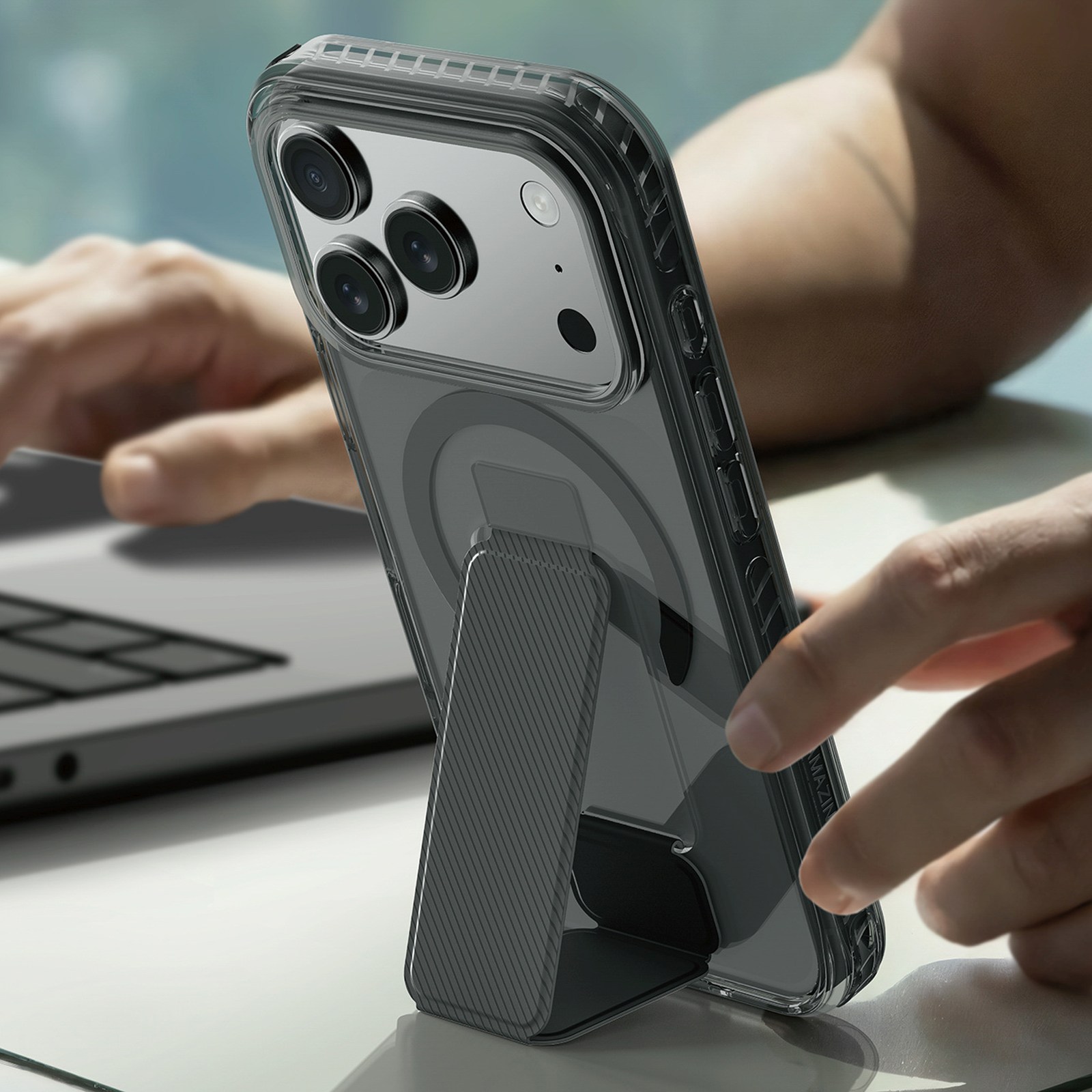 Etui plecki case na iPhone 17 Pro Titan Pro Holder MagSafe - czarne (7)