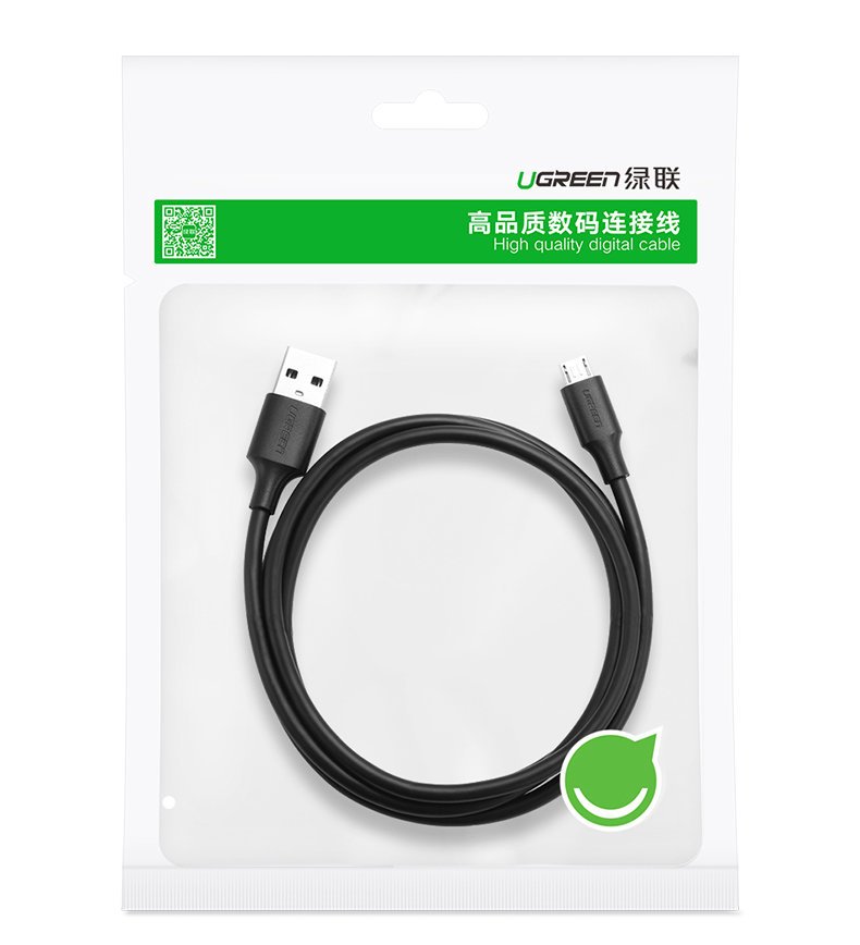 Kabel przewód USB - micro USB 2.4A 480Mbps 1.5m czarny (5)