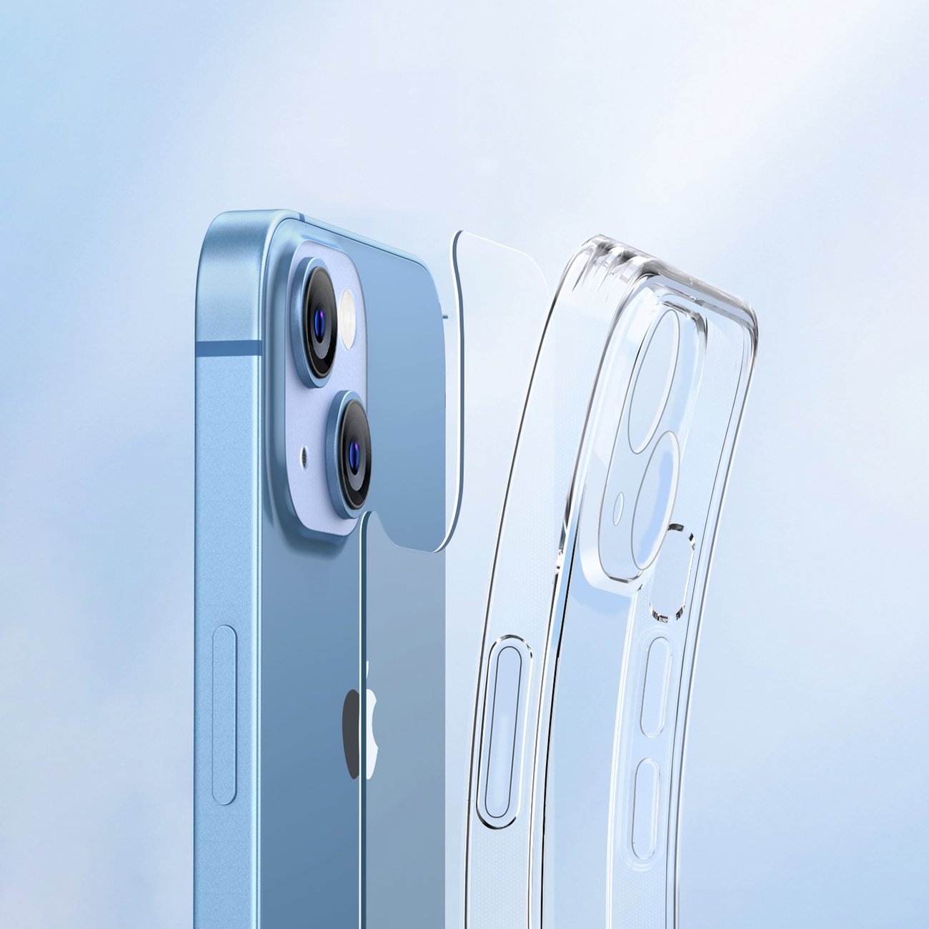 Etui do iPhone 14 Plus z żelową ramką Protective Case przezroczyste (3)