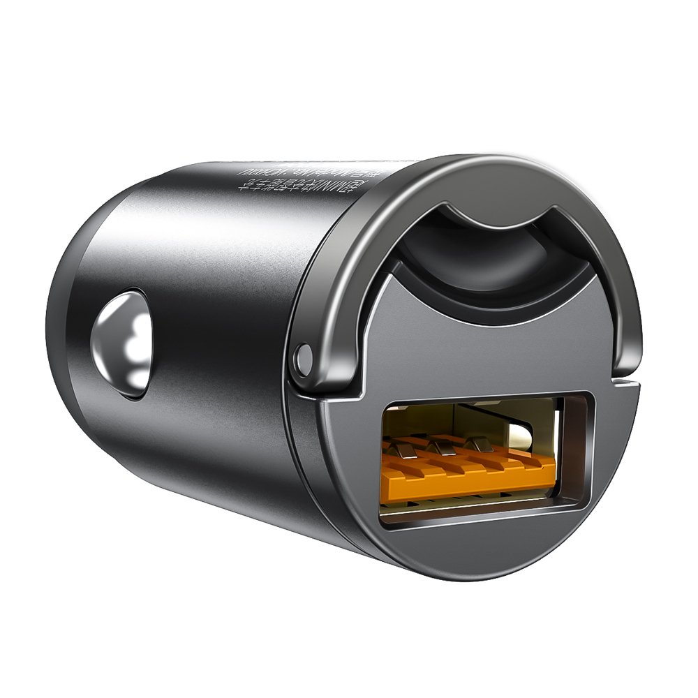 Mini ładowarka samochodowa inteligentna Tiny Star USB 30W Quick Charge szary (5)