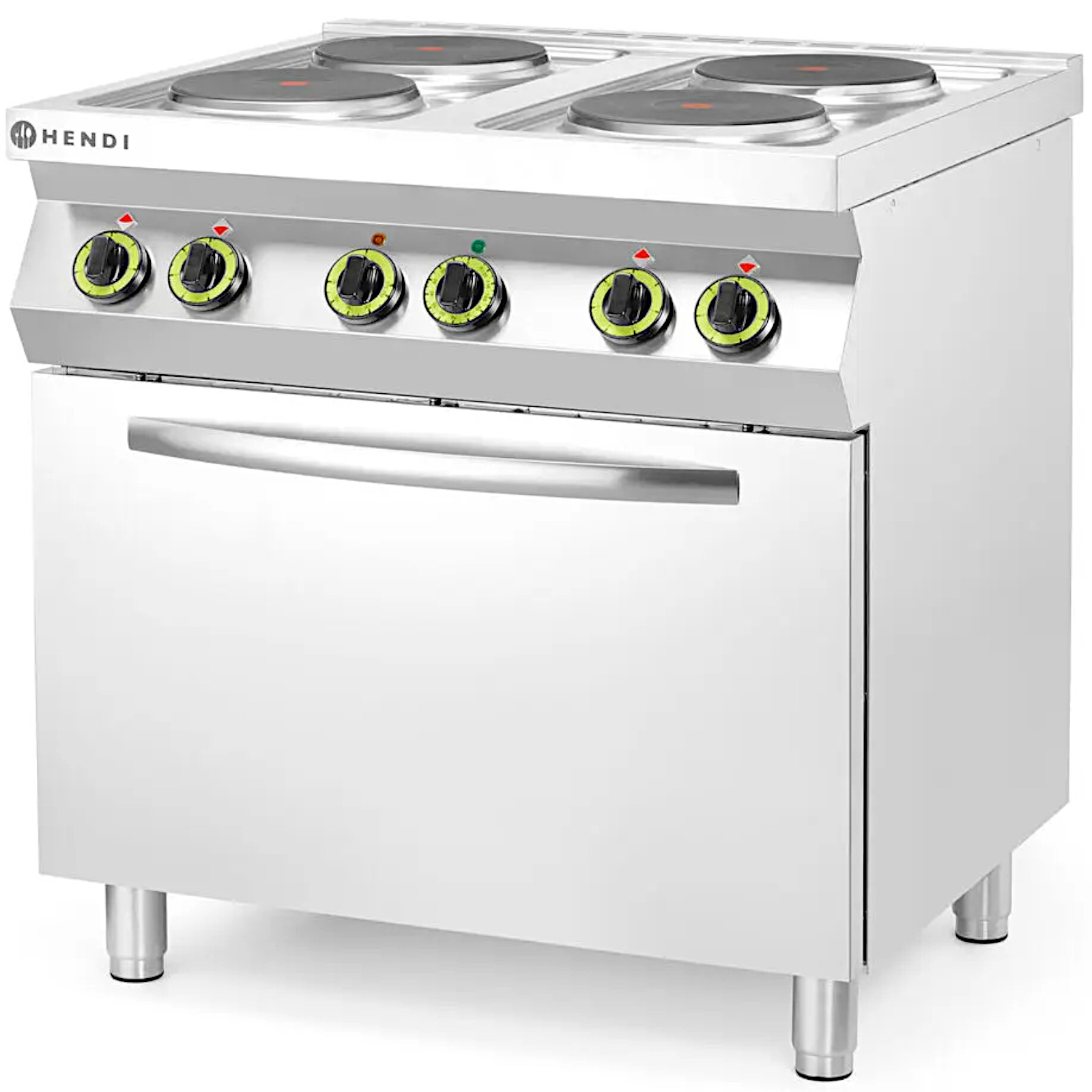 Kuchnia elektryczna 4 płyty z piekarnikiem konwekcyjnym GN1/1 Kitchen Line - Hendi 225936