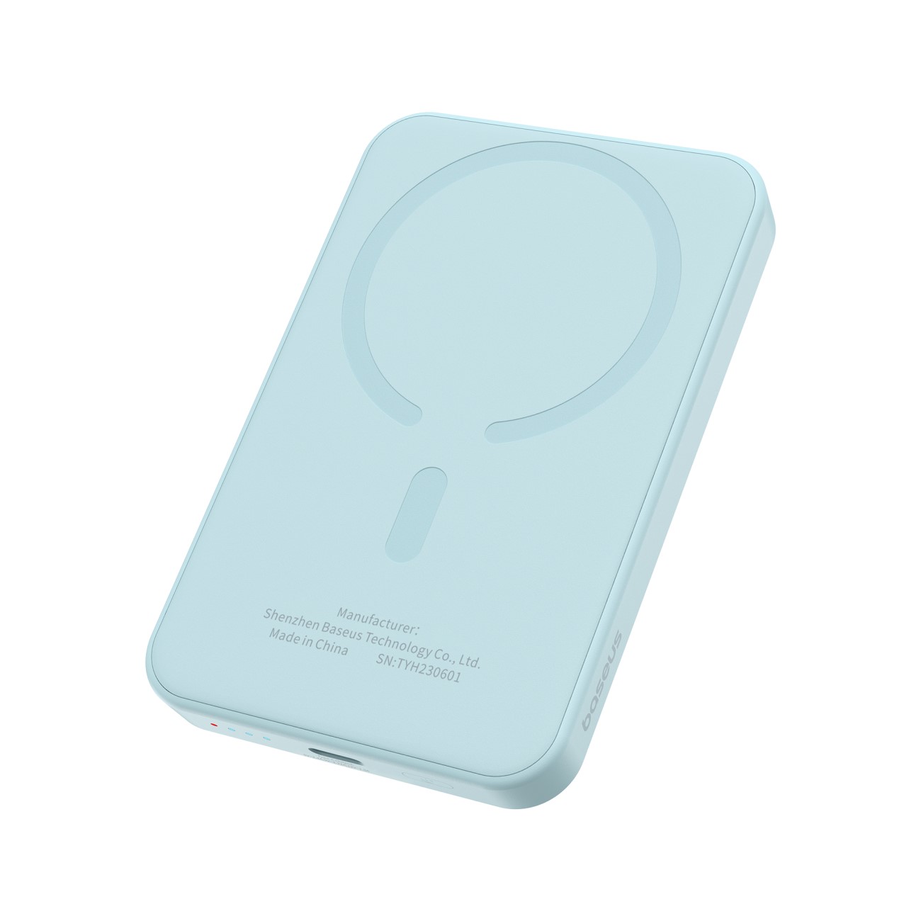 Mini powerbank 5000mAh 20W + kabel USB-C 20V / 3A niebieski (3)