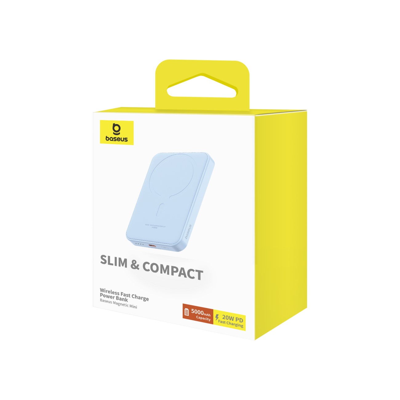 Mini powerbank 5000mAh 20W + kabel USB-C 20V / 3A niebieski (4)