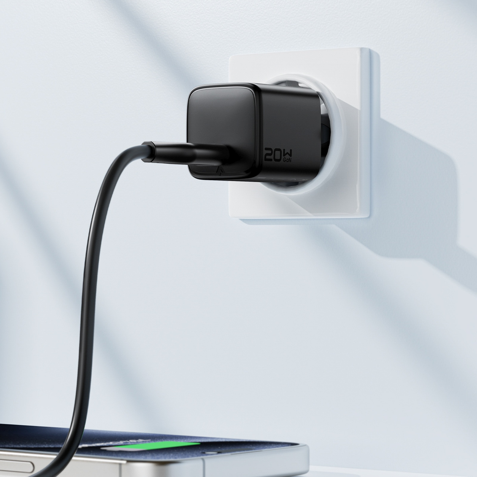 Ładowarka sieciowa USB-C GaN PD 20W - czarna (8)