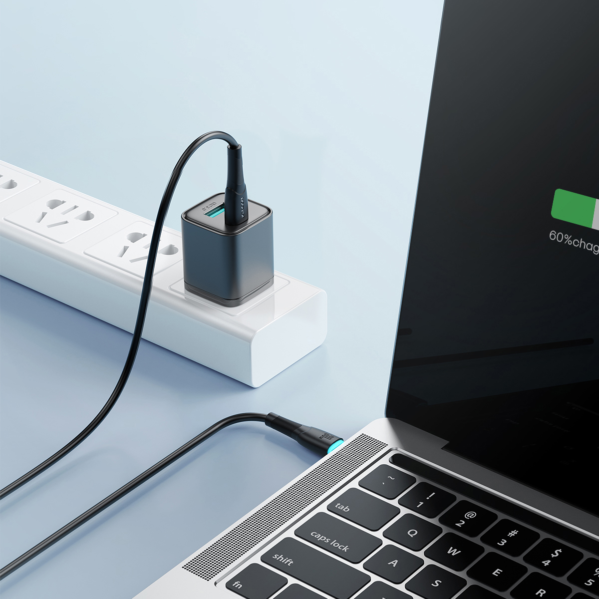 Kabel przewód Starry Series USB-C - USB-C 60W 1m czarny (7)