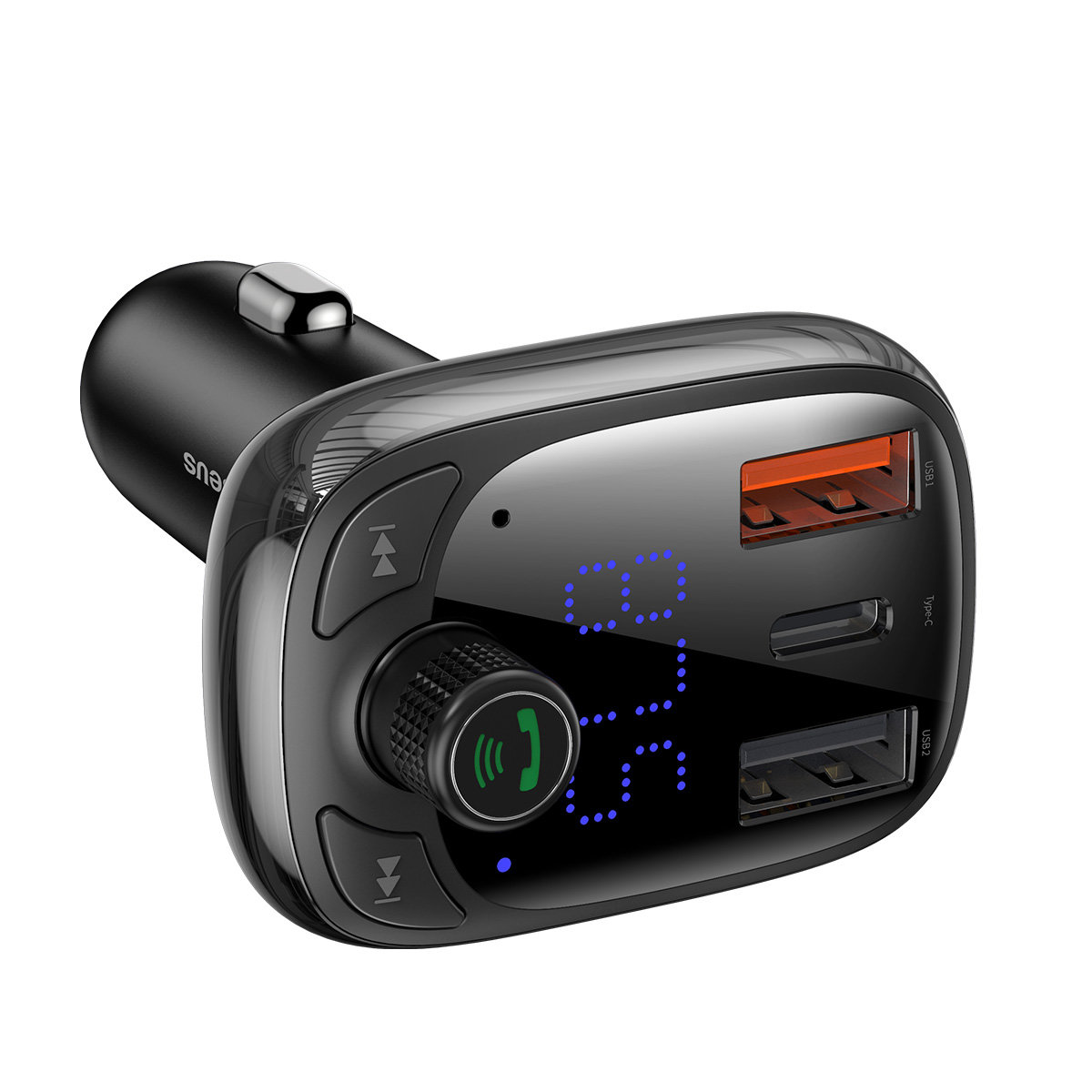 2w1 Transmiter Bluetooth + ładowarka do samochodu S-13 Overseas Edition czarny (3)