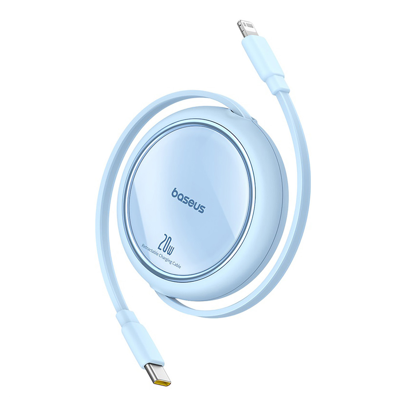 Kabel przewód zwijany Free2Pull USB-C - iPhone Lightning 20W 1m - niebieski (3)