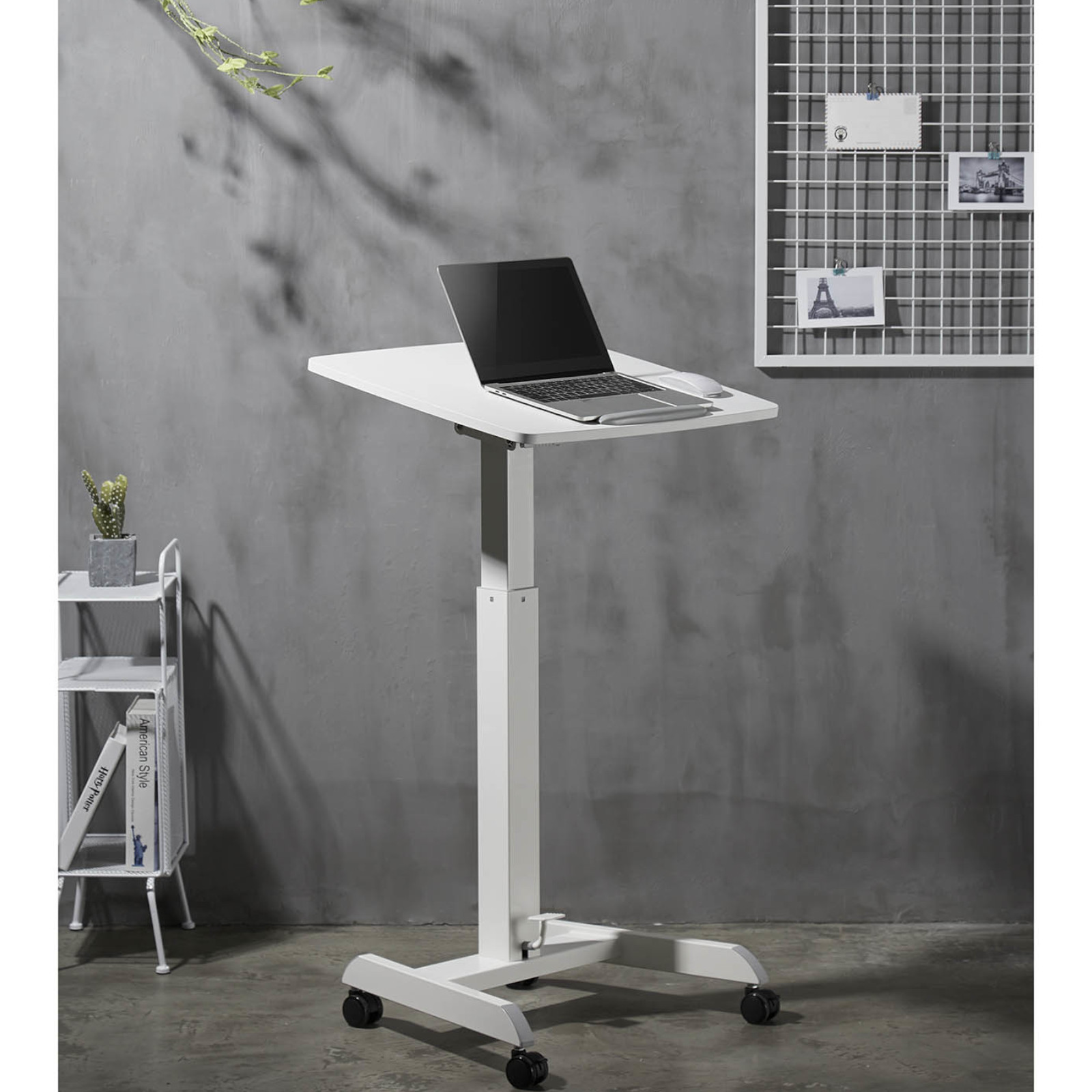 Stolik stojak pod laptopa odchylany regulowany na kółkach 60 x 52 cm 760 - 1130 mm (8)