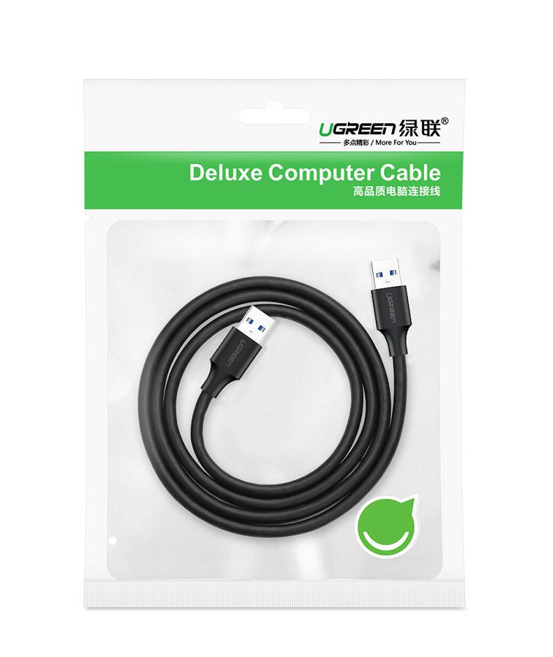 Kabel przewód USB 2.0 męski 0.5m czarny (5)
