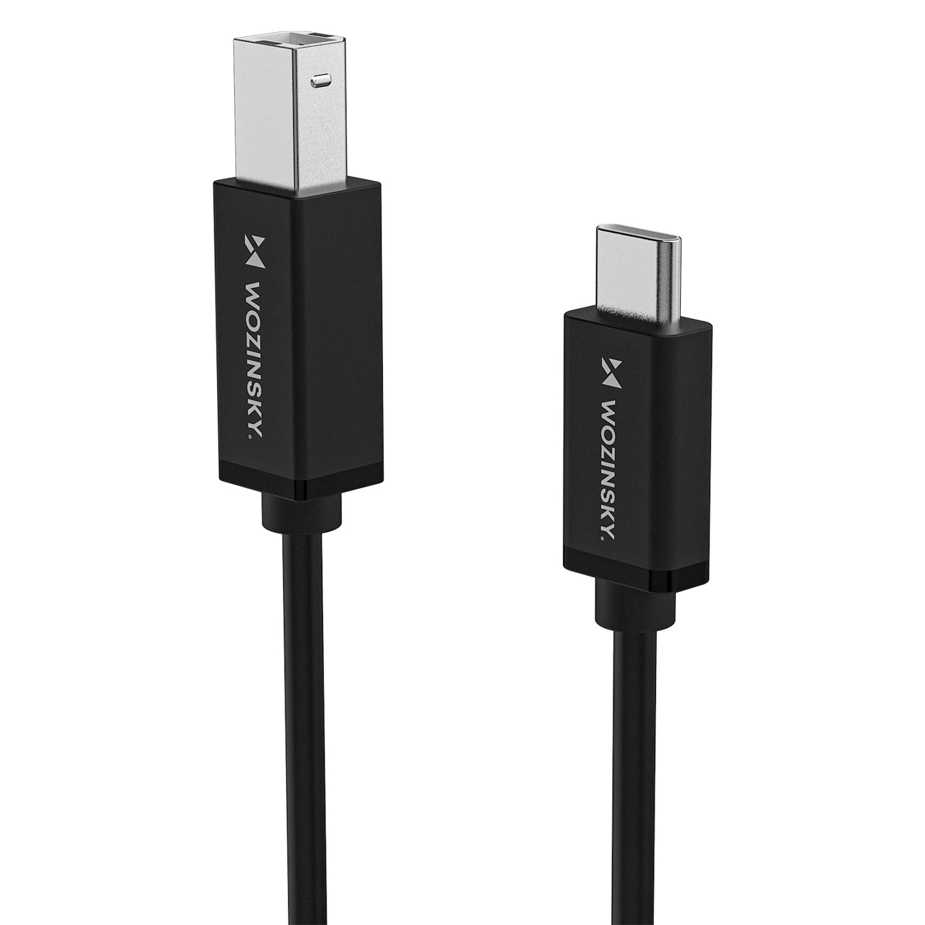 Kabel przewód do skanera drukarki USB-B - USB-C 2m - czarny (3)