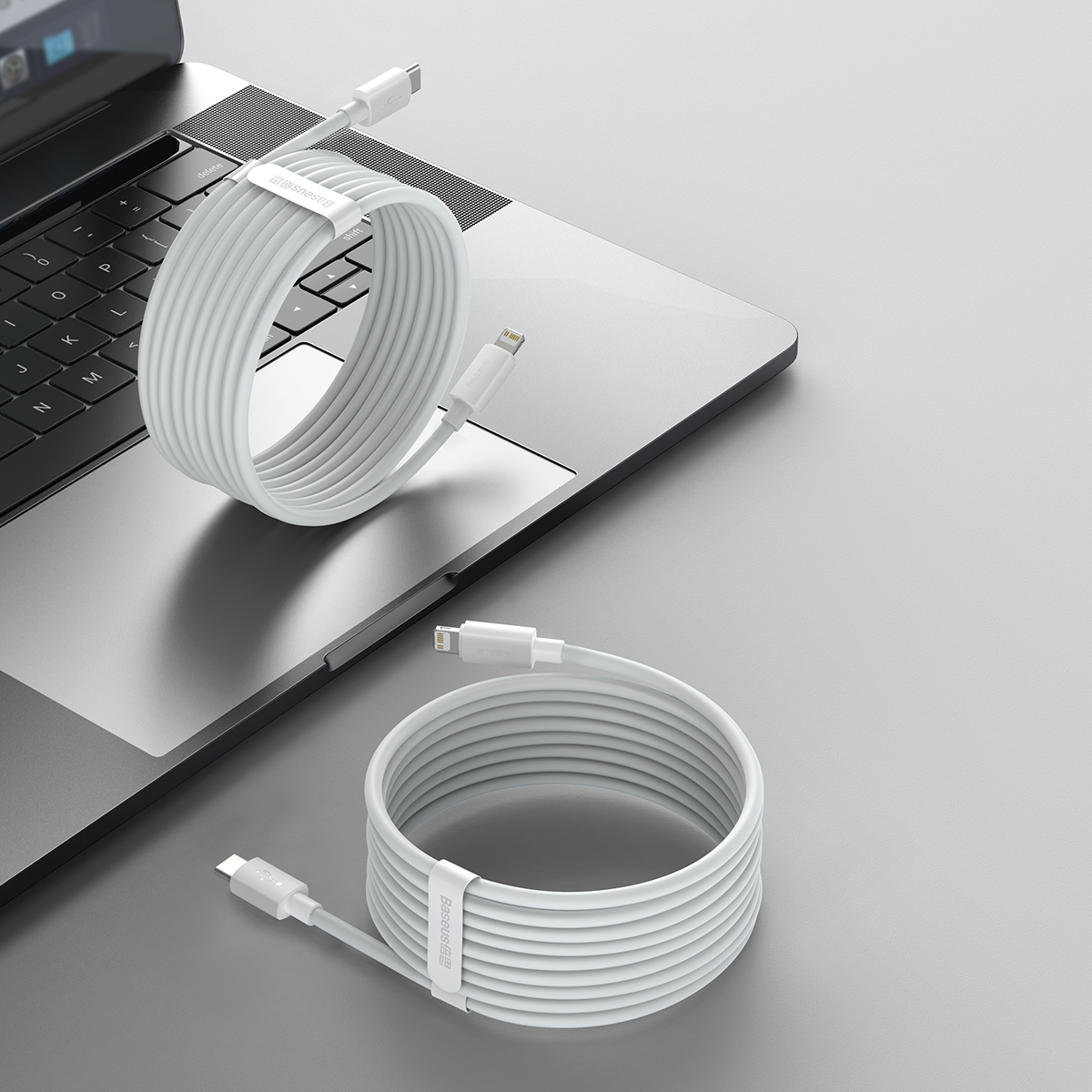 2x Kabel przewód Simple Wisdom iPhone Lightning - USB-C 20W 1.5 m - biały (11)