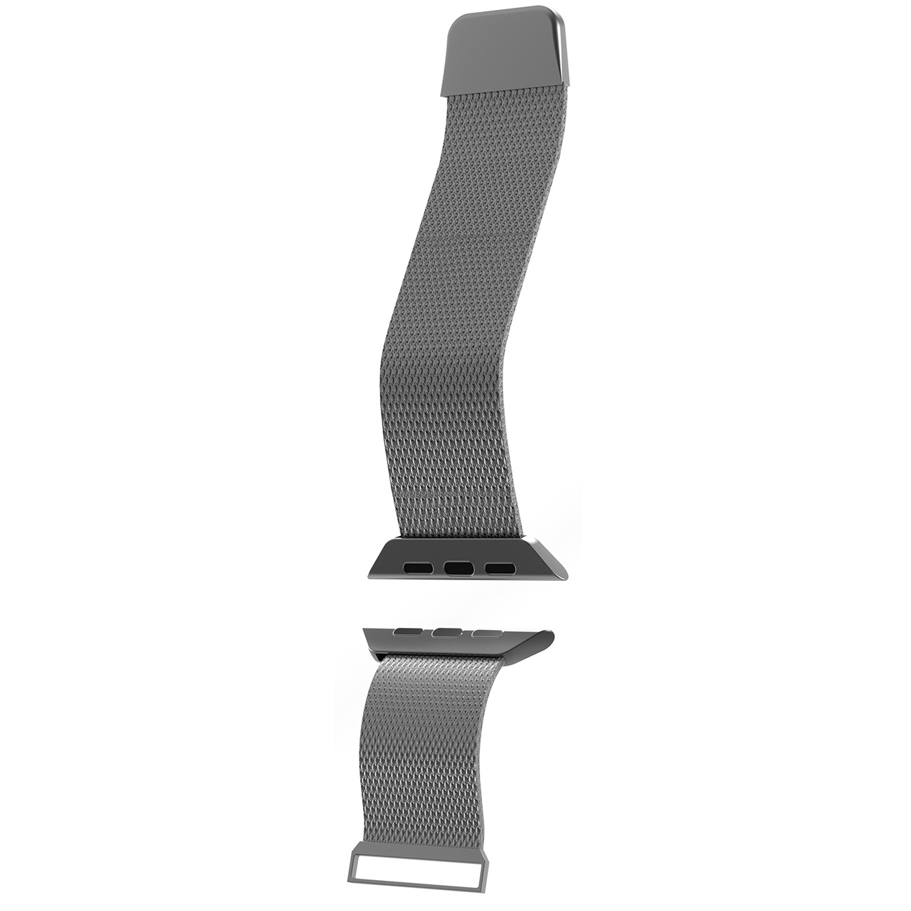 Pasek ze stali nierdzewnej do zegarka Apple Watch 42 44 45 49 mm Milanese - srebrny (9)
