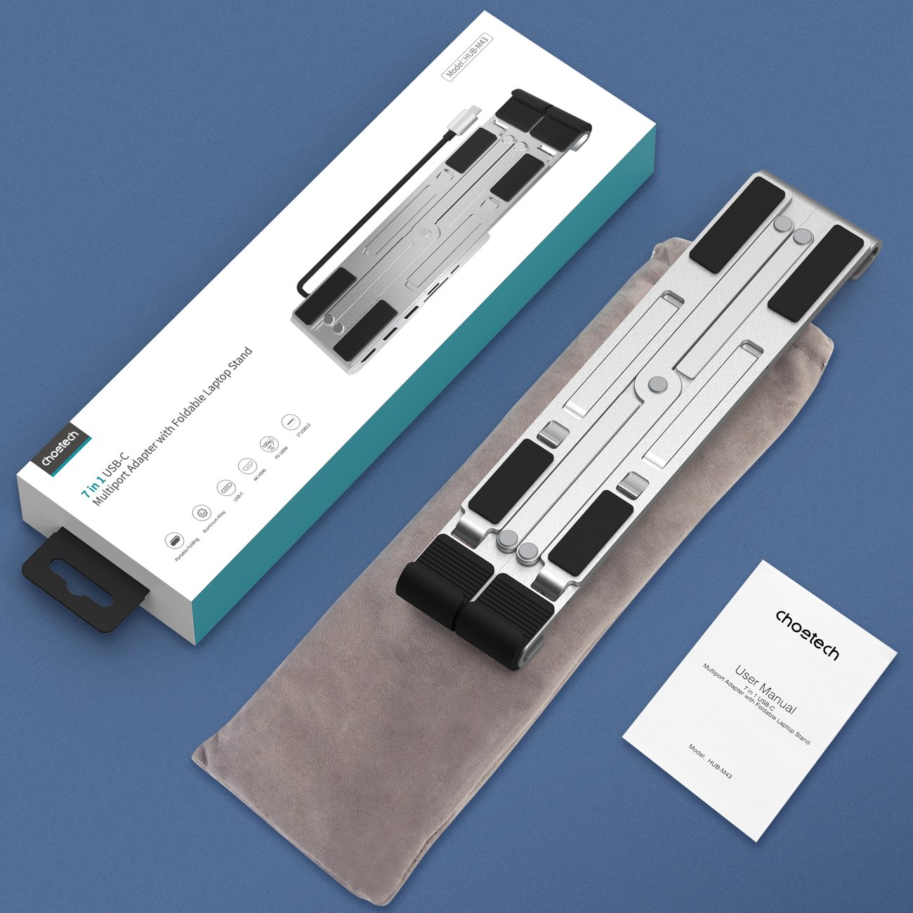 Podstawka stacja do laptopa PD USB-C HDMI 2xUSB-A 1xUSB-C 1xSD 1xTF czarny (5)