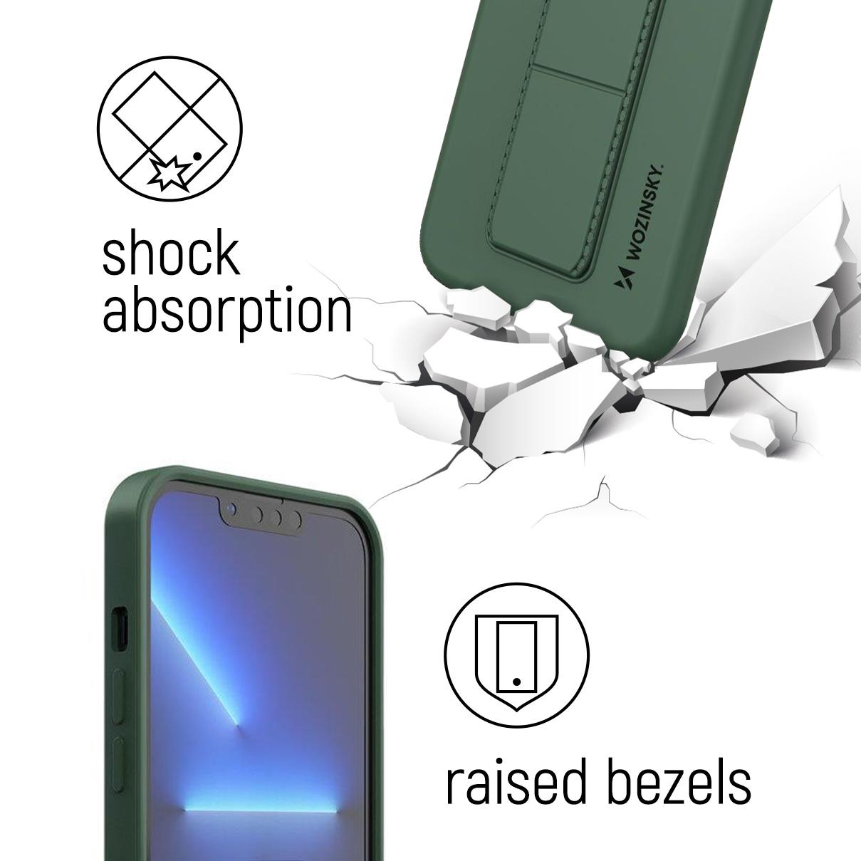 Silikonowe etui z podstawką etui Samsung Galaxy S21+ 5G Kickstand Case szare (4)