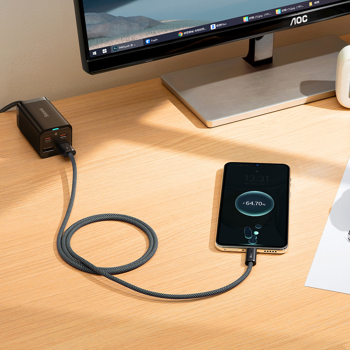 Dynamic Series kabel USB USB-C 100W 1m szary (9)