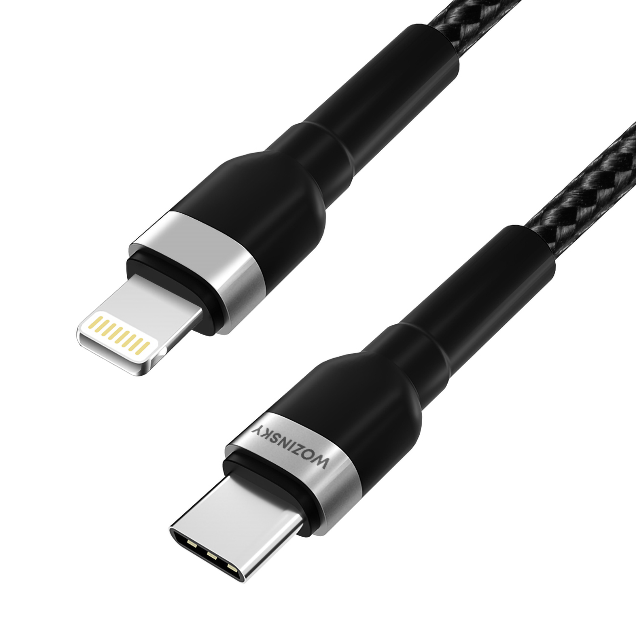 Kabel przewód do iPhone USB-C - Lightning PD 30W 1m czarny (3)