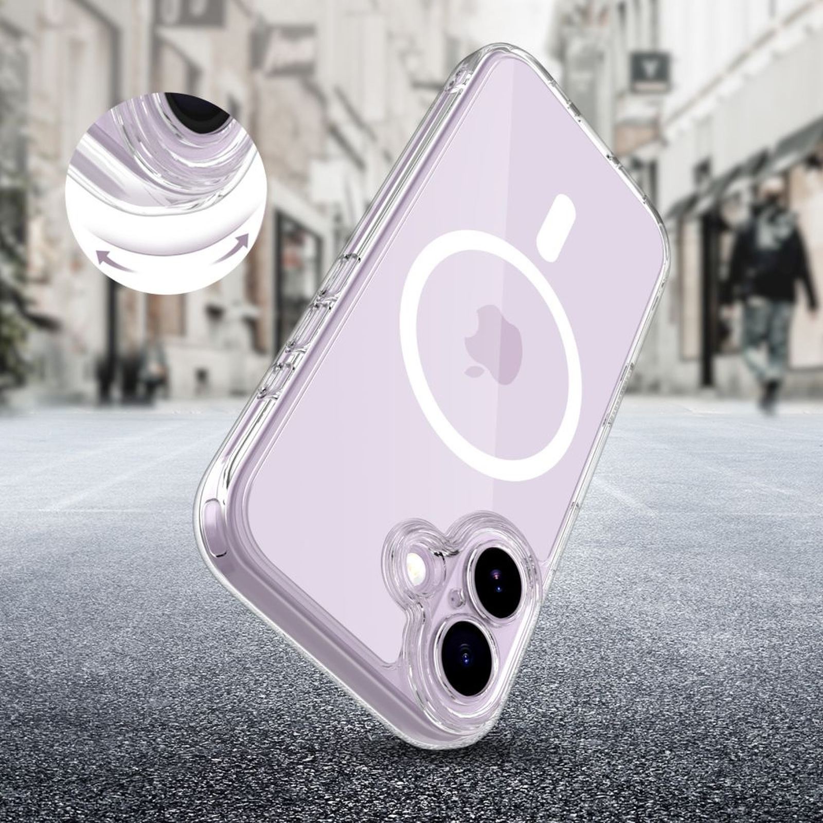Etui pokrowiec na iPhone 17 Magpeak Magsafe CC - przezroczysty (6)