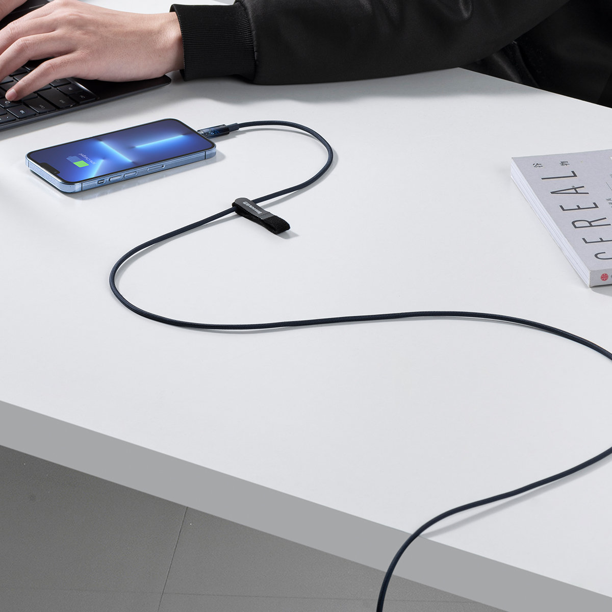 Explorer Series kabel przewód USB-C Iphone Lightning 20W 1m niebieski (9)