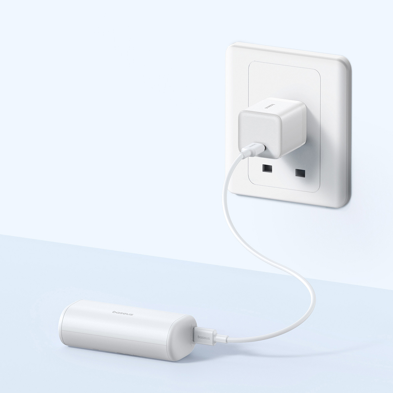 Powerbank 5000mAh iPhone Lightning USB-C Compact 20W - biały (9)
