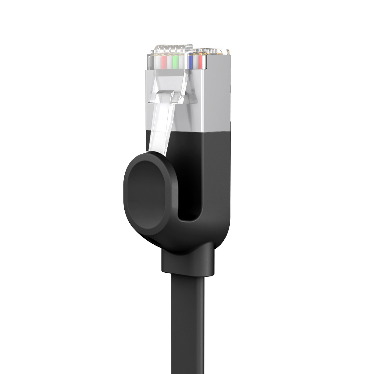 Kabel sieciowy RJ45 płaski High Speed Ethernet CAT6 1m - czarny (5)