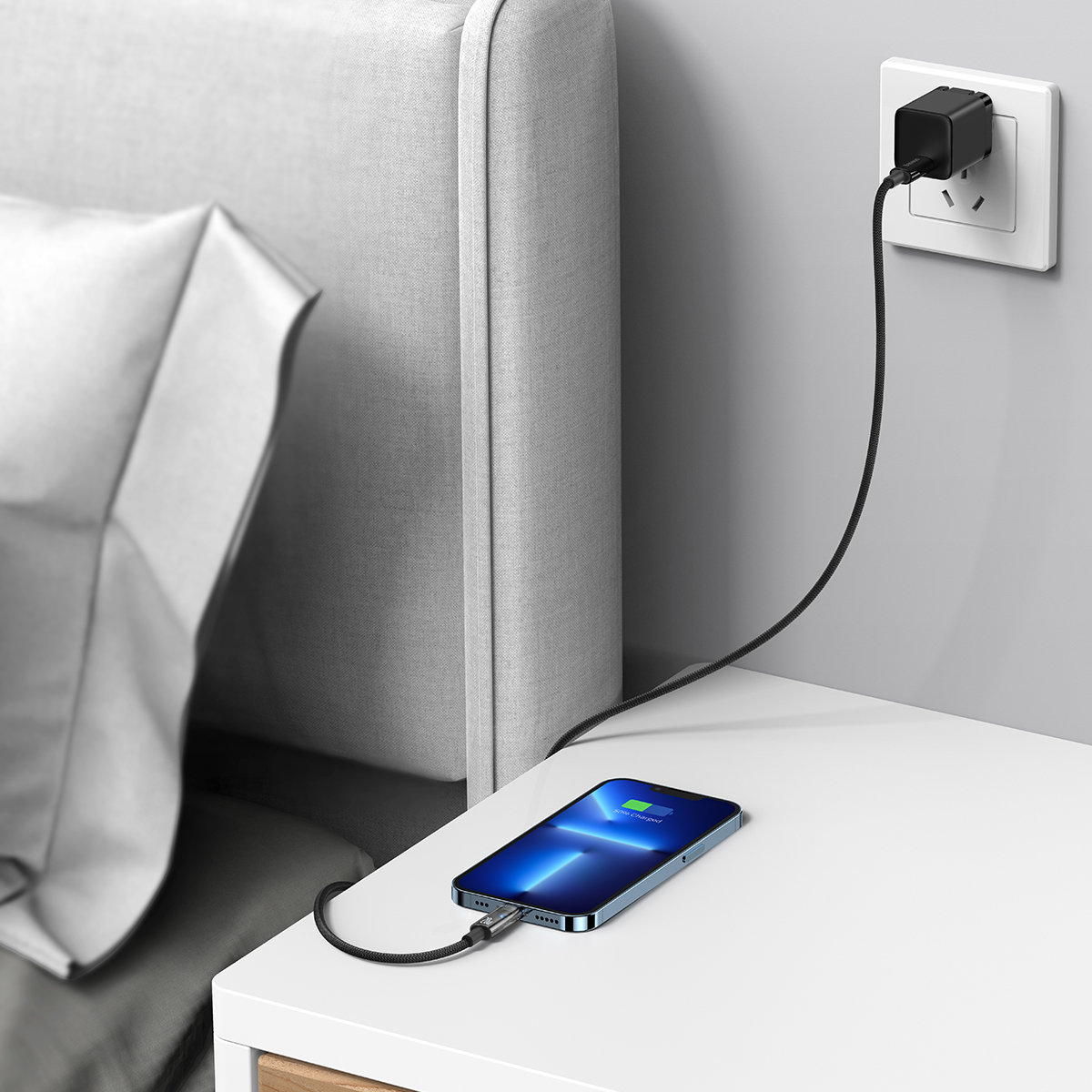 Explorer Series kabel przewód USB-C Iphone Lightning 20W 1m niebieski (10)