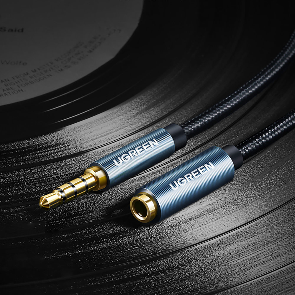 Przedłużacz kabel adapter audio AUX mini jack 3.5mm 1.5m niebieski (4)
