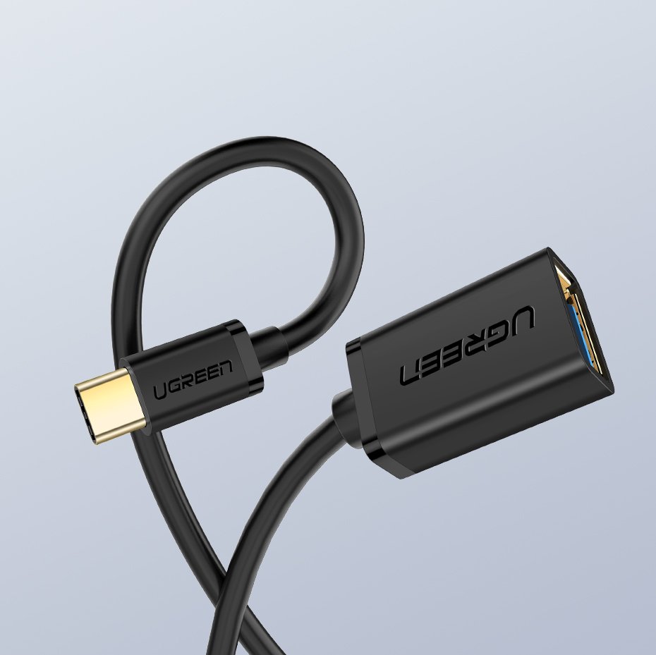 Adapter przejściówka kabel OTG z USB 3.0 na USB-C - czarny (9)