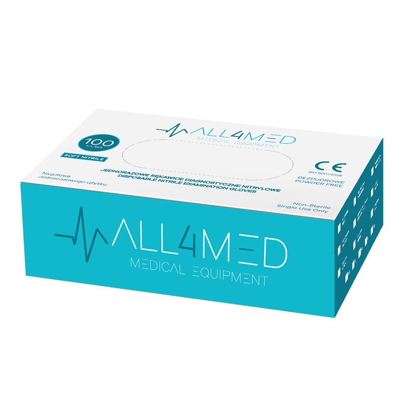 ALL4MED JEDNORAZOWE RĘKAWICE DIAGNOSTYCZNE NITRYLOWE CZARNE L (3)