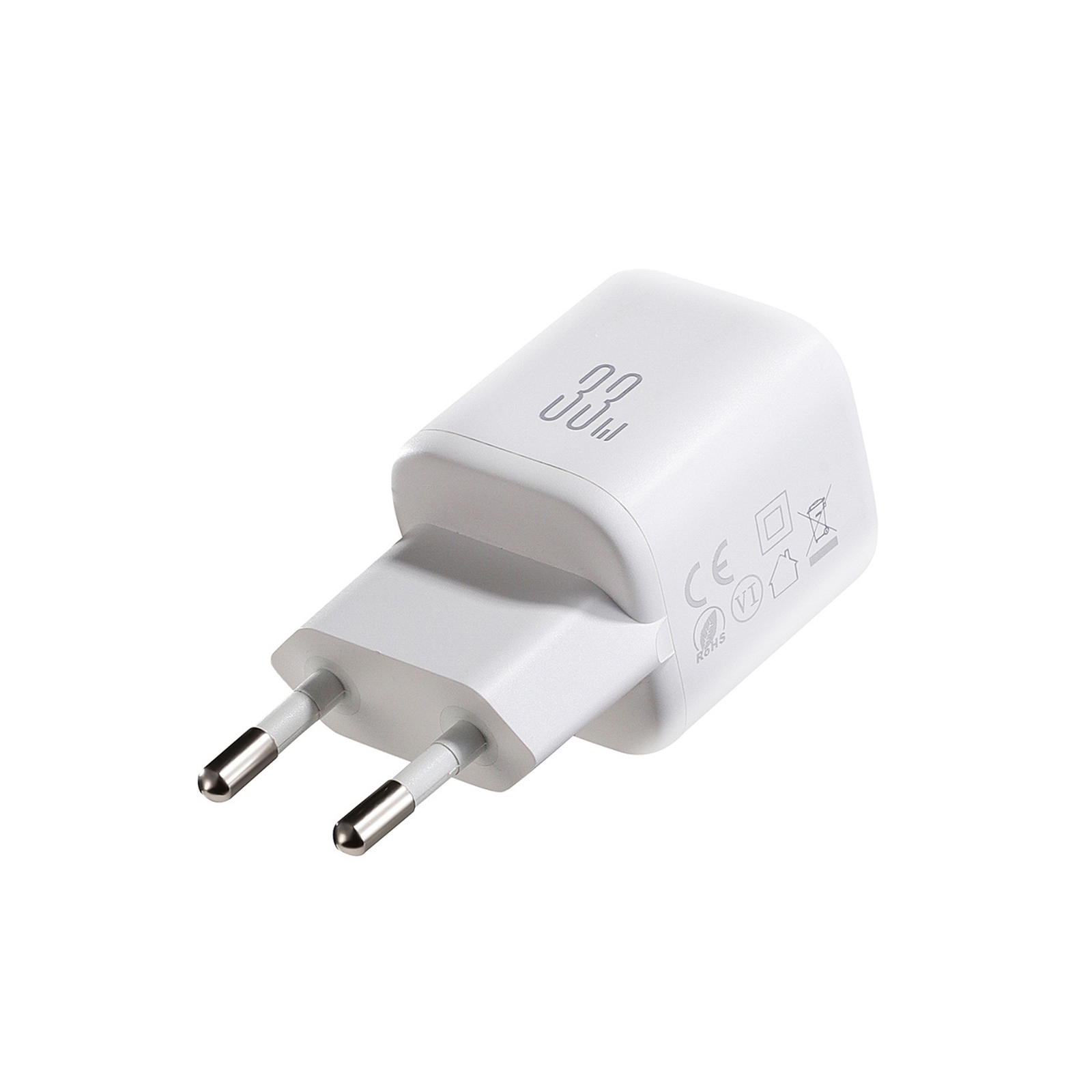 Ładowarka sieciowa USB-A USB-C z kablem USB-C - iPhone Lightning 33W - biała (6)
