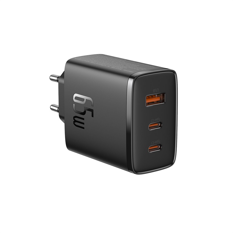 Ładowarka sieciowa GaN Cube Pro 65W 2x USB-C USB-A czarna (4)