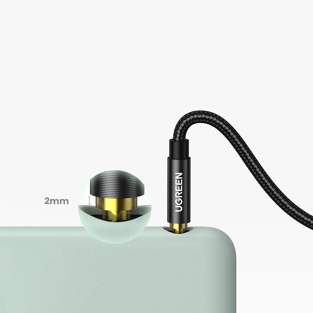 Przewód kabel kątowy AUX 2x mini jack 3.5mm 1.5m niebieski (7)