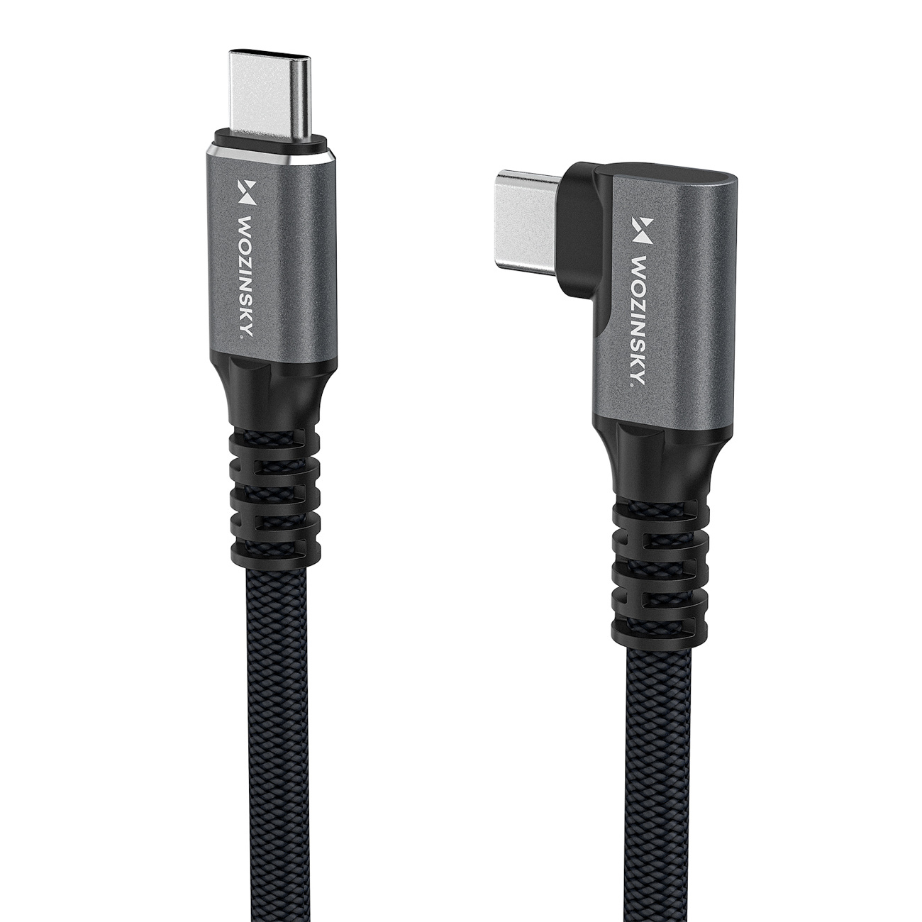 Kabel przewód kątowy Thunderbolt 4 USB-C 240W 4K 1m - czarny (3)