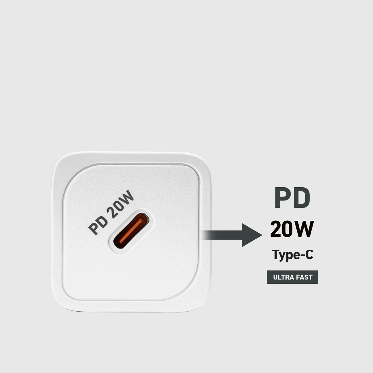 Ładowarka sieciowa GaN z Power Delivery 20W - biała (10)