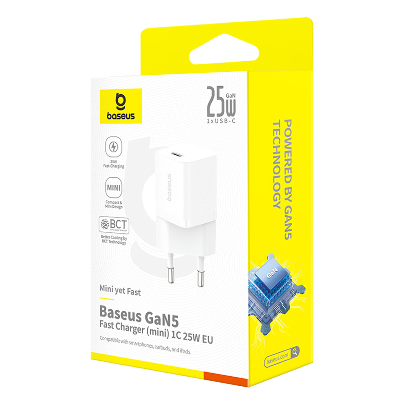 Ładowarka sieciowa USB- C GaN5 25W - biała (5)