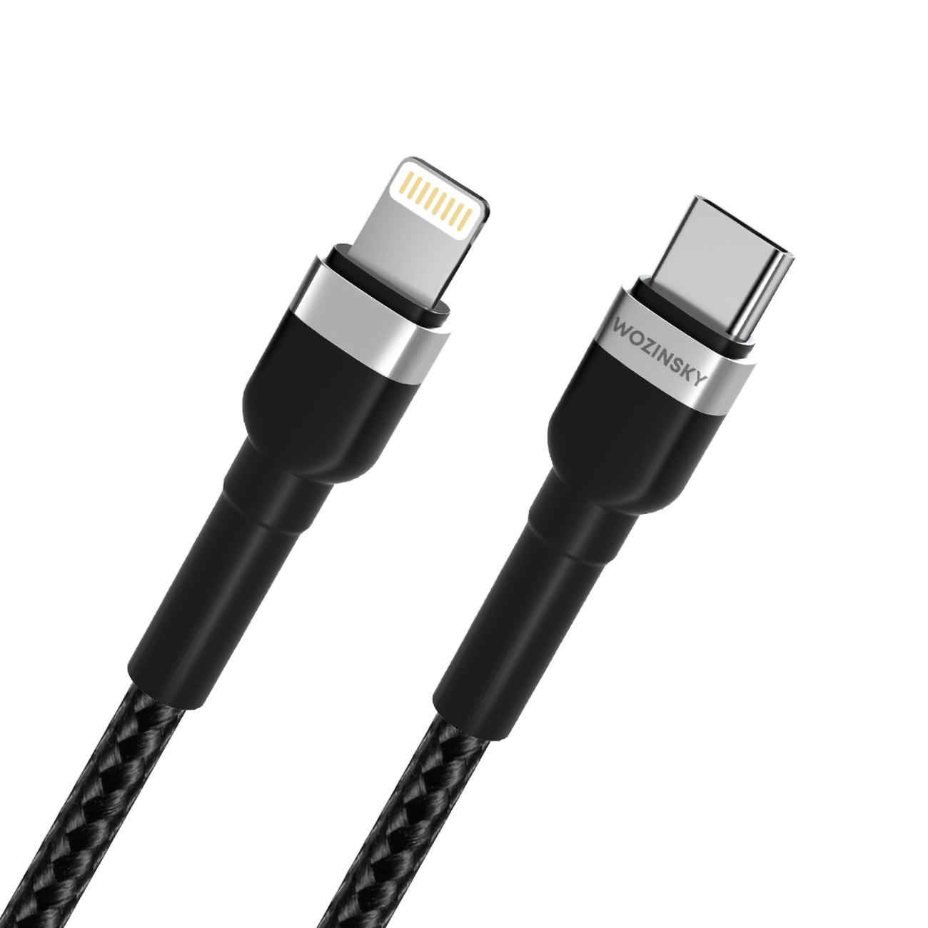 Kabel przewód do iPhone USB-C - Lightning PD 30W 1m czarny (4)