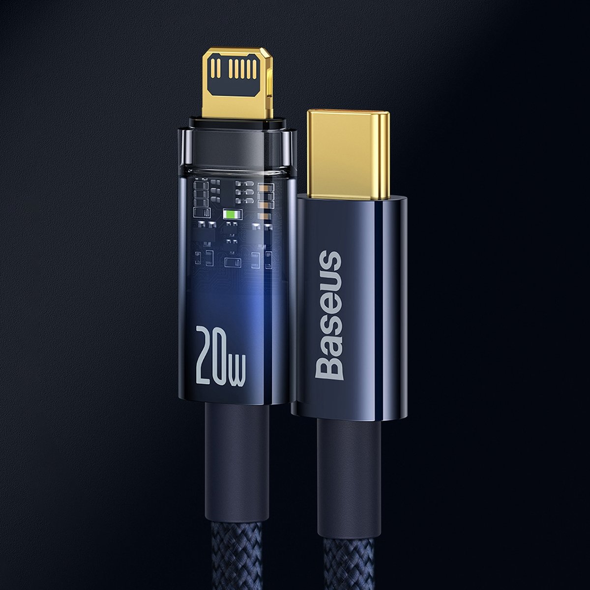 Explorer Series kabel przewód USB-C Iphone Lightning 20W 1m niebieski (11)